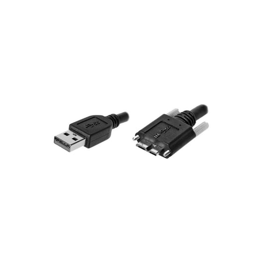 Components Express (CEI) USB3-1-1-2-3M USB3 A to Micro B Static Straight with Thumbscrews - 3 Meter Robotic Cable