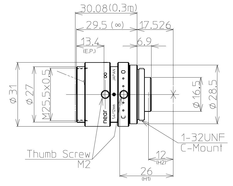 LM12NCL Dimensions