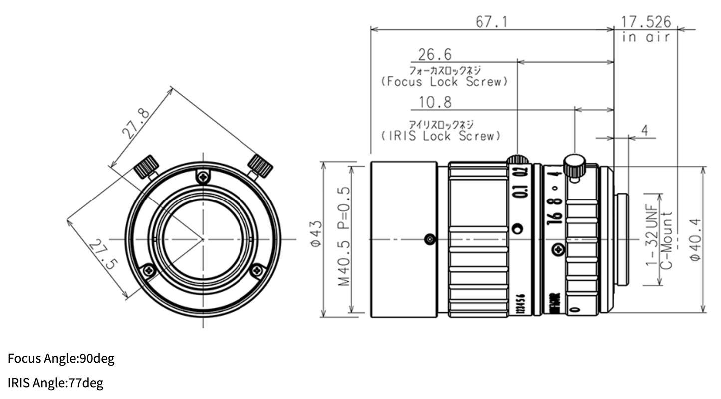 MA111F16VIR Dimensions