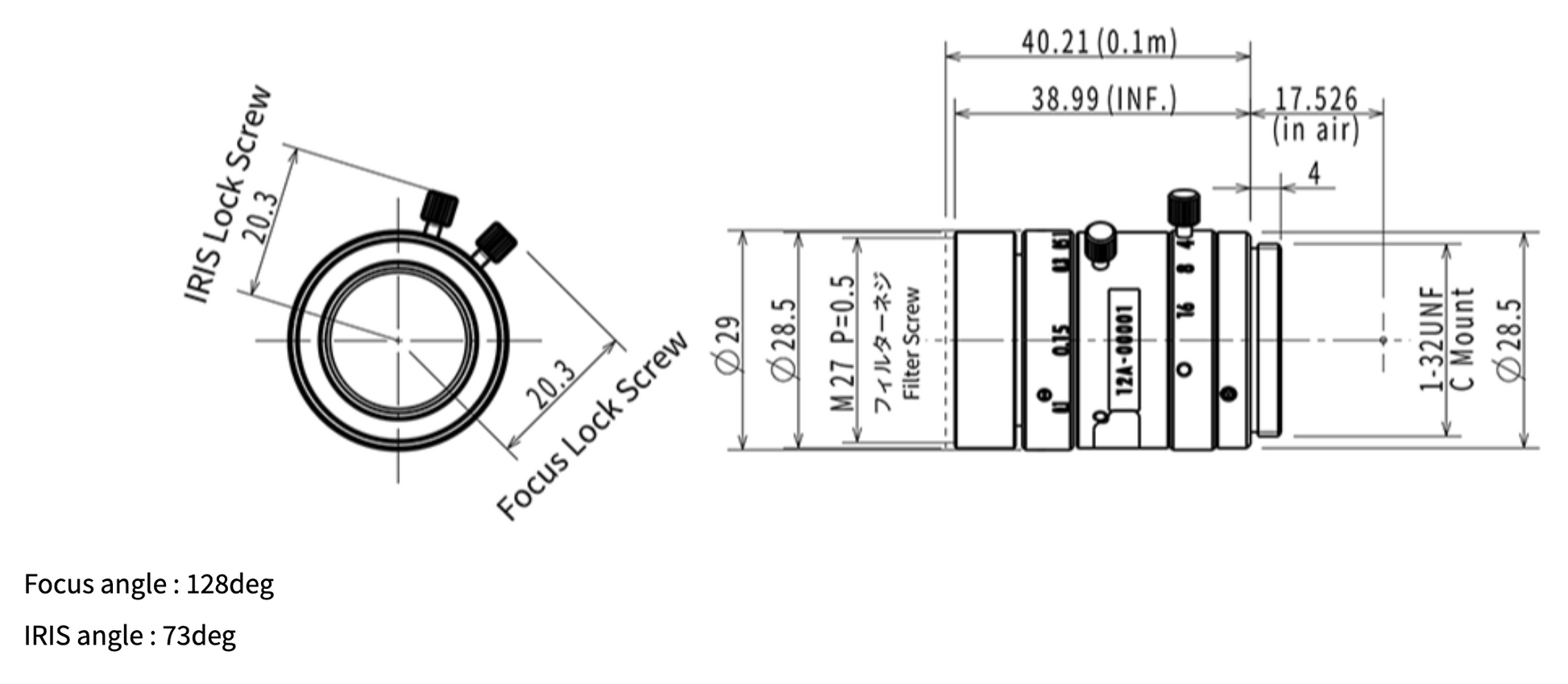 MA23F12V Dimensions